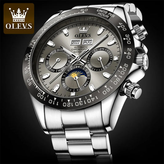 Horolite Luxury Men’s Chronograph Automatic Mechanical Watch – Waterproof, Luminous, Sport Edition