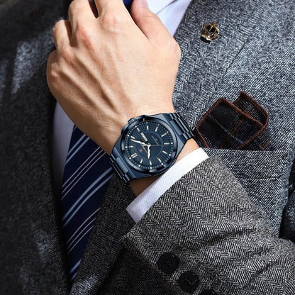 Horolite Original Luxury Men’s Quartz Watch – Waterproof, Luminous Stainless Steel Wristwatch with Date & Week Display